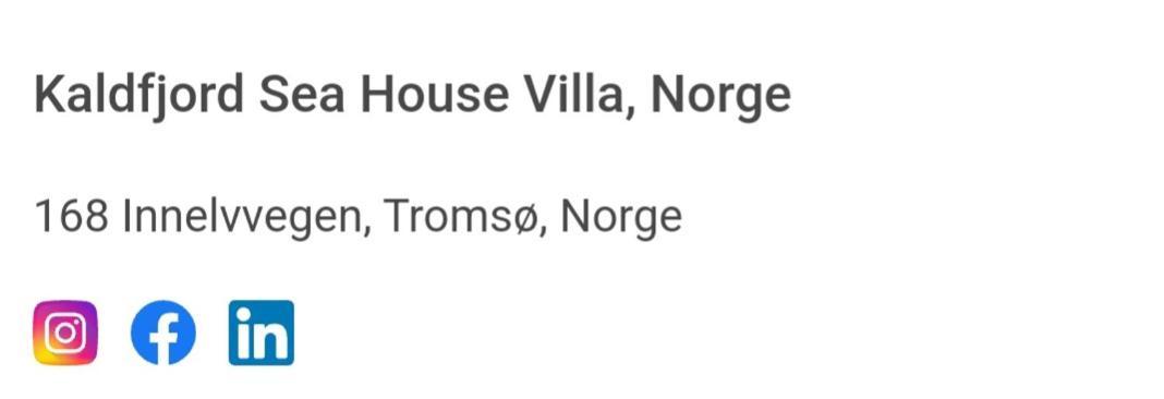 트롬쇠 Kaldfjord Sea House 빌라 외부 사진